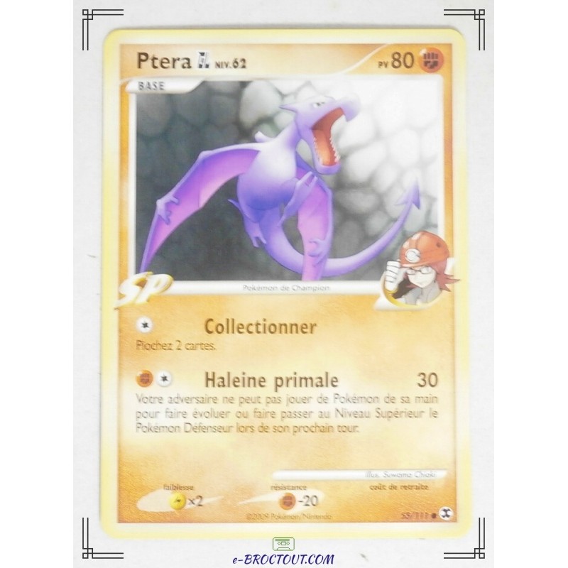 Carte Pokémon - Ptera 55/111 - PV80 - 2009