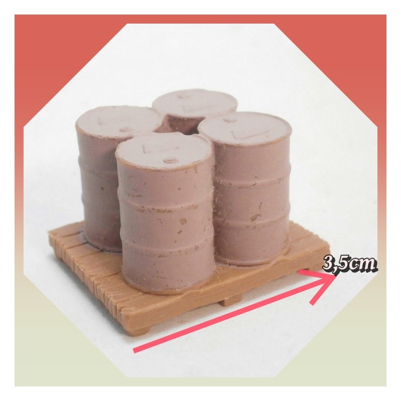 Diorama - Palette de 04 bidons - Kentoys 1998