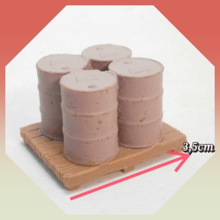 Diorama - Palette de 04 bidons - Kentoys 1998