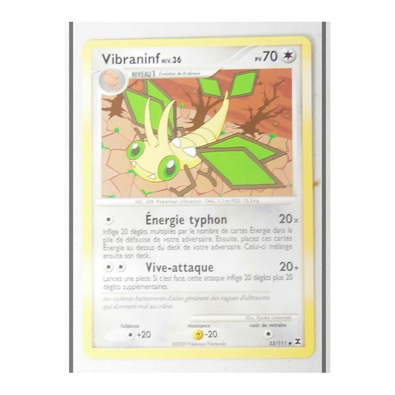 Carte Pokémon Vibraninf - Pv70 - 53/111 - 2009