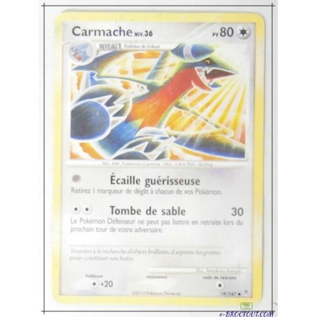 Carte Pokémon Carmache - NIV. 36 - PV 80 - 59/147 - 2010