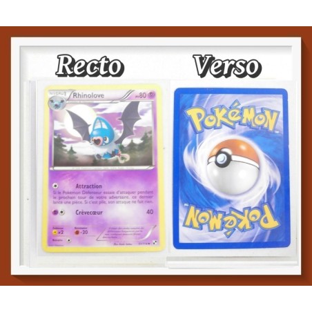 Carte Pokémon Rhinolove Noir & Blanc - Pv80 - 51/114 - 2011