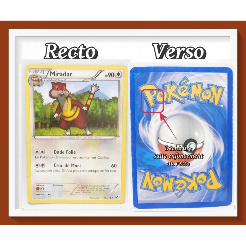 Carte Pokémon Miradar Noir & Blanc - Pv90 - 79/114 - 2011