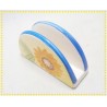 Porte serviettes en céramique peint à la main, décor tournesol jaune et bleu