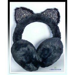 Cache-Oreilles De Chat À Paillettes, Serre-Tête En Peluche