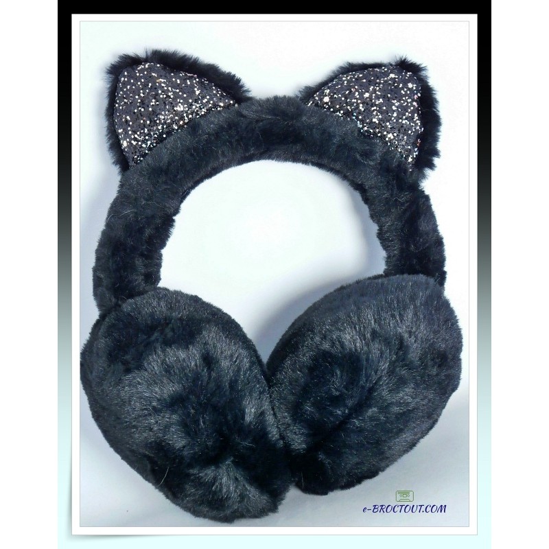 Cache-Oreilles De Chat À Paillettes, Serre-Tête En Peluche