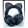 Cache-Oreilles De Chat À Paillettes, Serre-Tête En Peluche