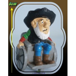 Figurine Lucky Luke - Le Vieil Homme En Fauteuil Roulant - 1984