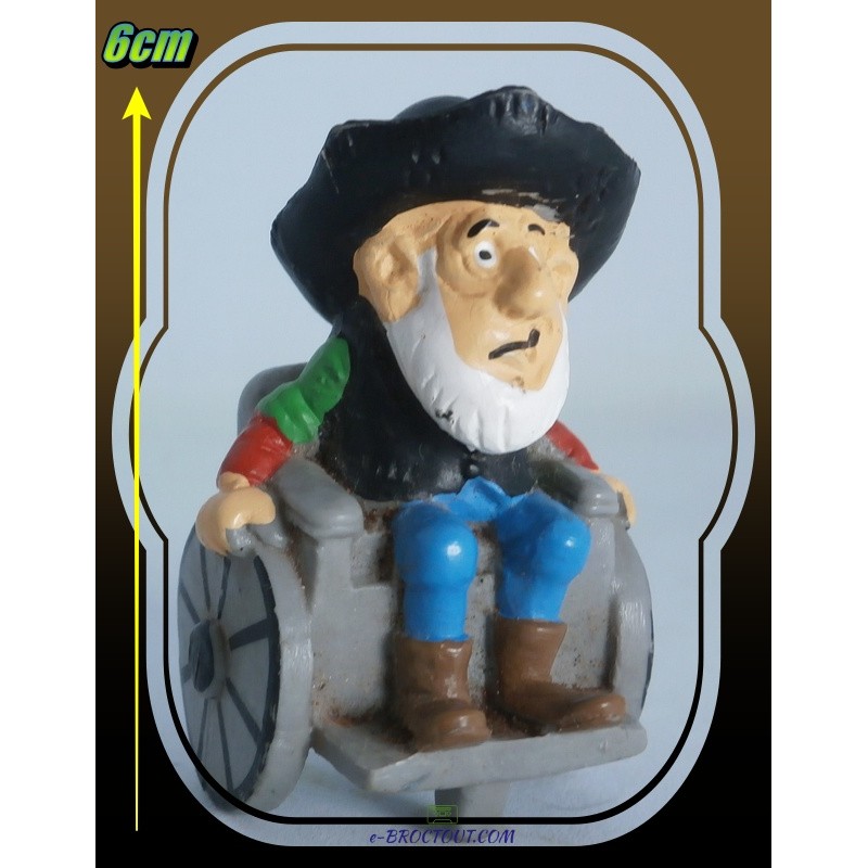 Figurine Série Lucky Luke - Le Vieil Homme En Fauteuil Roulant - 1984