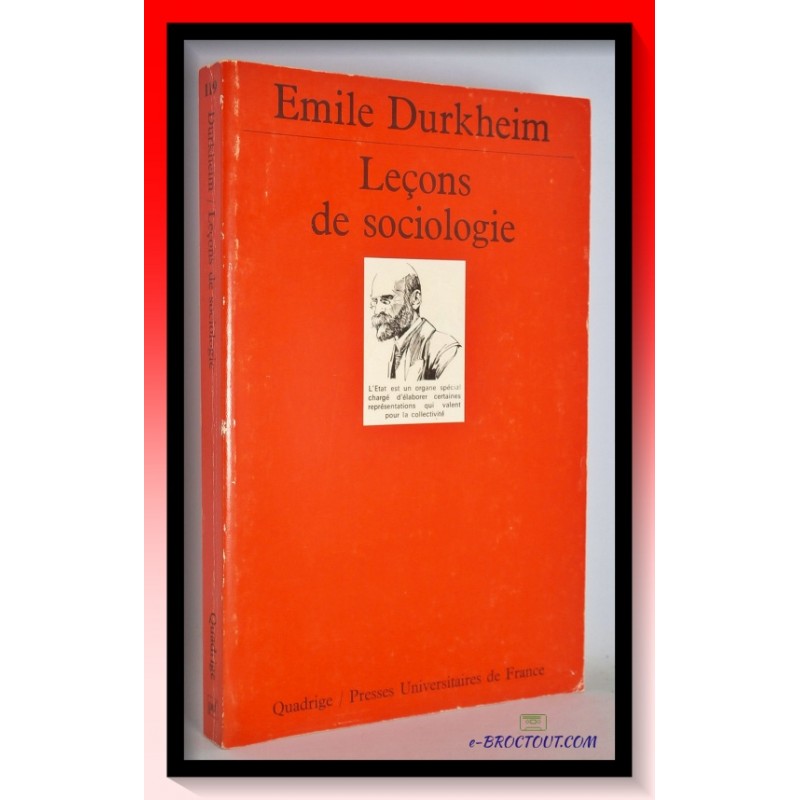 Emile DURKHEIM : Leçons de sociologie